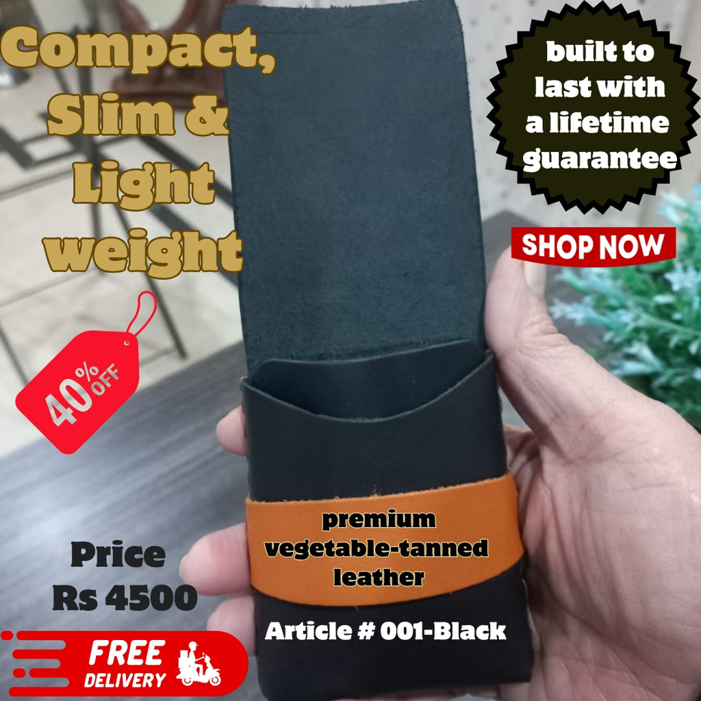 Men's Premium Hand Stitched Leather Wallets. Dark Brown. Green. Black